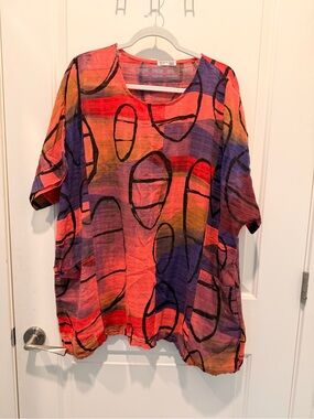 Made in Italy Abstract Pattern 100% Cotton
Oversized Tunic